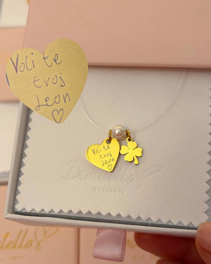 Nevidljiva ogrlica s gravurom rukopisa ili crteža