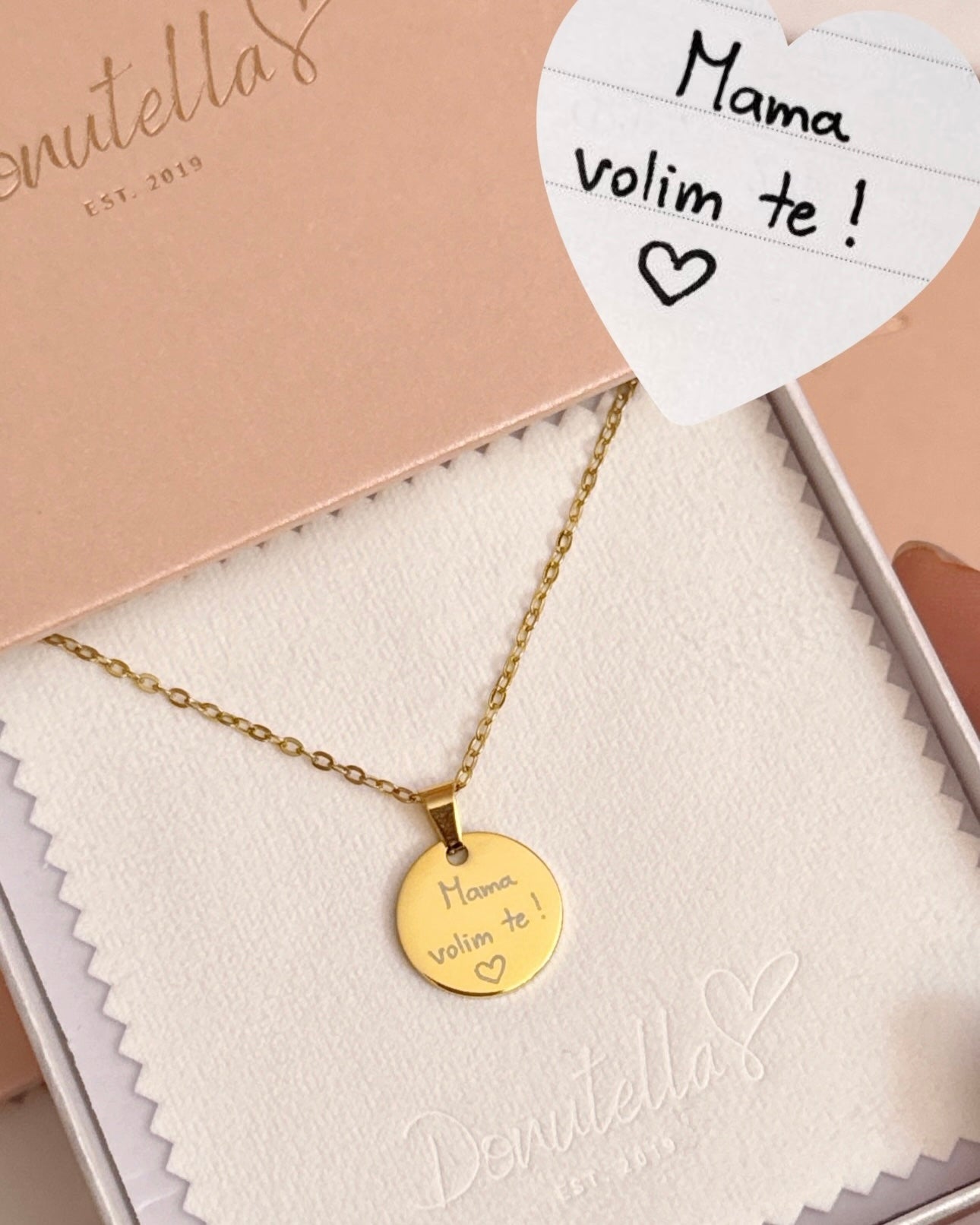 Čelična ogrlica s gravurom rukopisa