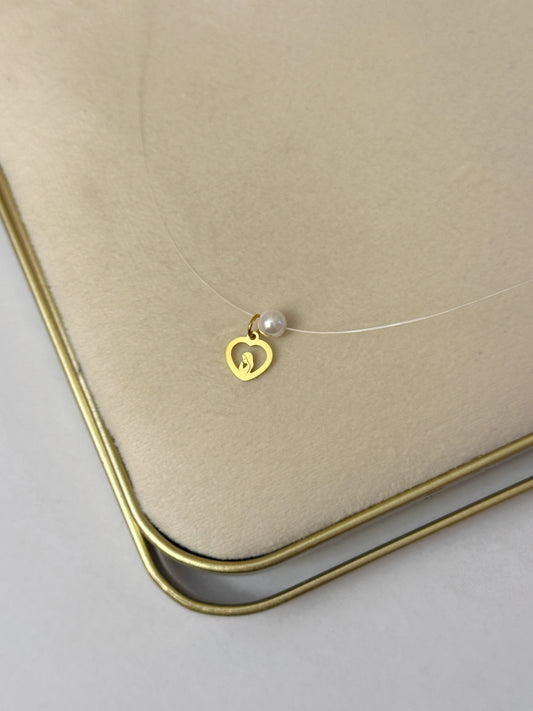 Nevidljiva ogrlica s privjeskom Gospe