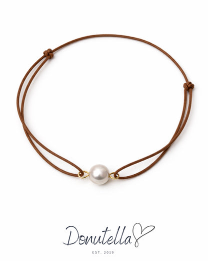 Narukvica sa sedef perlom (smeđa)