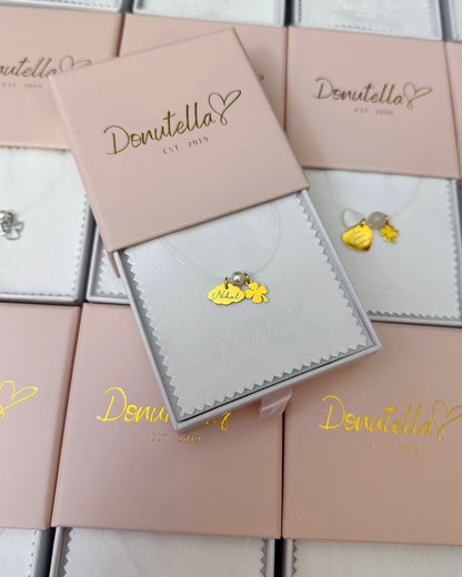 Nevidljiva ogrlica s graviranim oblakom i djetelinom