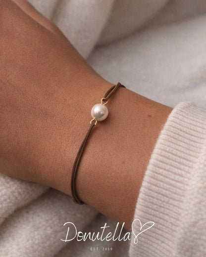 Narukvica sa sedef perlom (smeđa)