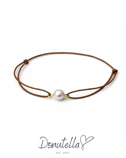 Narukvica sa sedef perlom (smeđa)