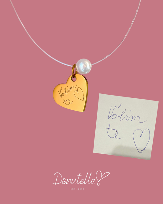 Nevidljiva ogrlica s gravurom rukopisa