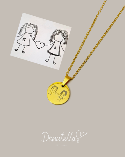 Čelična ogrlica s gravurom rukopisa