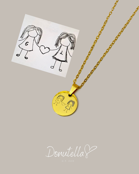 Čelična ogrlica s gravurom rukopisa